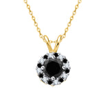 10K Yellow Gold~Black and White Diamond