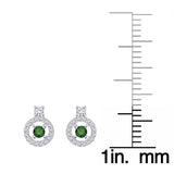 14K White Gold~Green and White Diamond