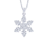 KATARINA 1/20 cttw Diamond "Snow Flake" Pendant Necklace