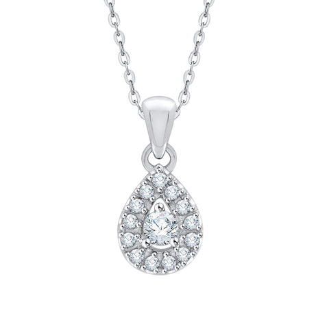 KATARINA Diamond Fashion Pendant Necklace (1/4 cttw)
