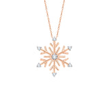 KATARINA Diamond "Snow Flake" Pendant Necklace (1/10 cttw)
