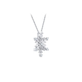 KATARINA Diamond "Snow Flake" Pendant Necklace (1/10 cttw)