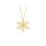 KATARINA Diamond "Snow Flake" Pendant Necklace (1/10 cttw)