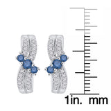 14K White Gold~Blue and White Diamond