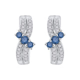 14K White Gold~Blue and White Diamond
