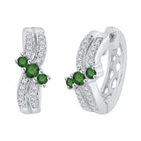 10K White Gold~Green and White Diamond