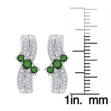 10K White Gold~Green and White Diamond