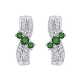 10K White Gold~Green and White Diamond