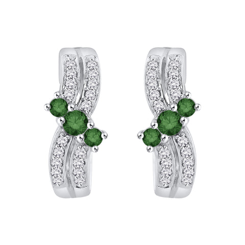 KATARINA 1/2 cttw Diamond Huggie Earrings