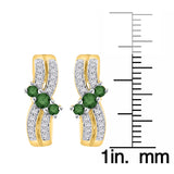 10K Yellow Gold~Green and White Diamond