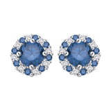 10K White Gold~Blue and White Diamond