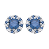 10K White Gold~Blue and White Diamond