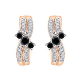 10K Rose Gold~Black and White Diamond