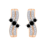 10K Rose Gold~Black and White Diamond