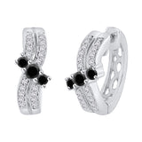 10K White Gold~Black and White Diamond