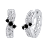 10K White Gold~Black and White Diamond