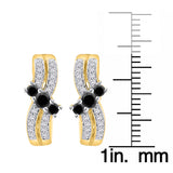 10K Yellow Gold~Black and White Diamond