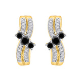 10K Yellow Gold~Black and White Diamond