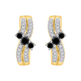 10K Yellow Gold~Black and White Diamond