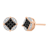 10K Rose Gold~Black and White Diamond