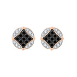 10K Rose Gold~Black and White Diamond