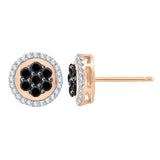 10K Rose Gold~Black and White Diamond