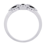 Sterling Silver~Black and White Diamond