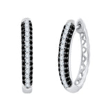 14K White Gold~Black and White Diamond, 10K White Gold~Black and White Diamond