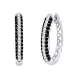 14K White Gold~Black and White Diamond, 10K White Gold~Black and White Diamond