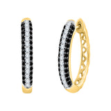 14K Yellow Gold~Black and White Diamond, 10K Yellow Gold~Black and White Diamond