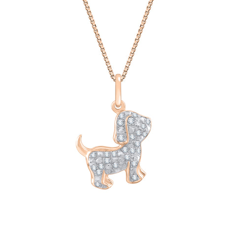 KATARINA Diamond Fashion Pendant Necklace (1/10 cttw)