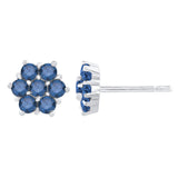 14K White Gold~Blue Diamond, 10K White Gold~Blue Diamond, Sterling Silver~Blue Diamond
