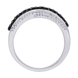 10K White Gold~Black and White Diamond