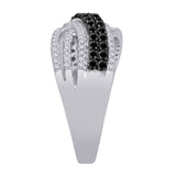 10K White Gold~Black and White Diamond