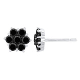 14K White Gold~Black Diamond, Sterling Silver~Black Diamond