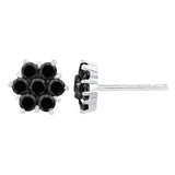 14K White Gold~Black Diamond, Sterling Silver~Black Diamond