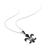Sterling Silver-Black and White Diamond