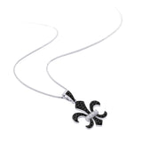 Sterling Silver-Black and White Diamond
