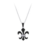 Sterling Silver-Black and White Diamond
