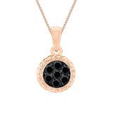 10K Rose Gold~Black Diamond