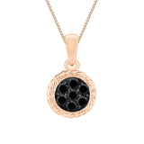 10K Rose Gold~Black Diamond