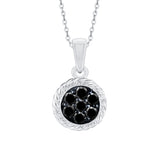 10K White Gold~Black Diamond, Sterling Silver~Black Diamond