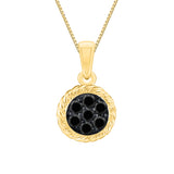10K Yellow Gold~Black Diamond