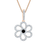 10K Rose Gold~Black and White Diamond