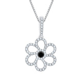 10K White Gold~Black and White Diamond