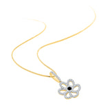 10K Yellow Gold~Black and White Diamond