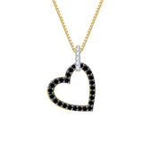 10K Yellow Gold~Black and White Diamond