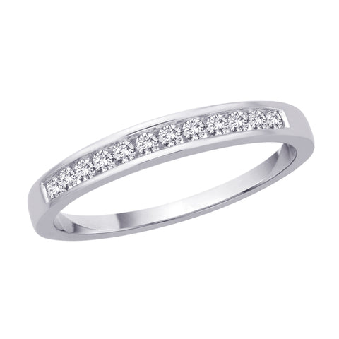KATARINA 12-Stone Round Brilliant Cut Diamond Anniversary Band (1/5 cttw)