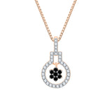 10K Rose Gold~Black and White Diamond