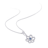 10K White Gold~Blue and White Diamond